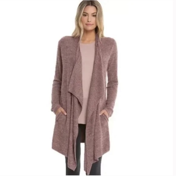 Barefoot Dreams CozyChic Lite Island Wrap - Heathered Rosewood/Vintage Rose - Picture 2 of 8